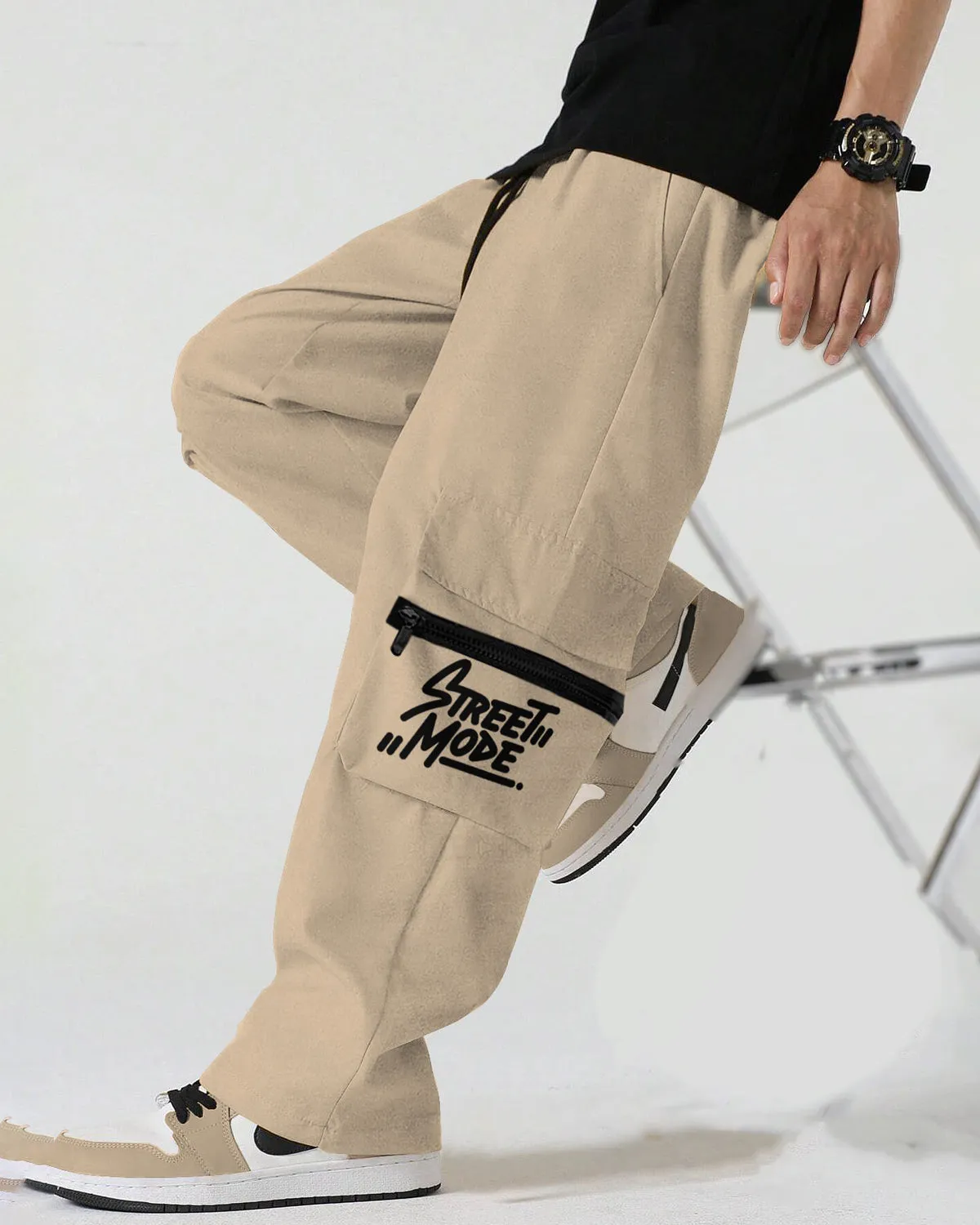 (6 Variants) Baggy Style Oversized Fit Cargo Joggers For Men