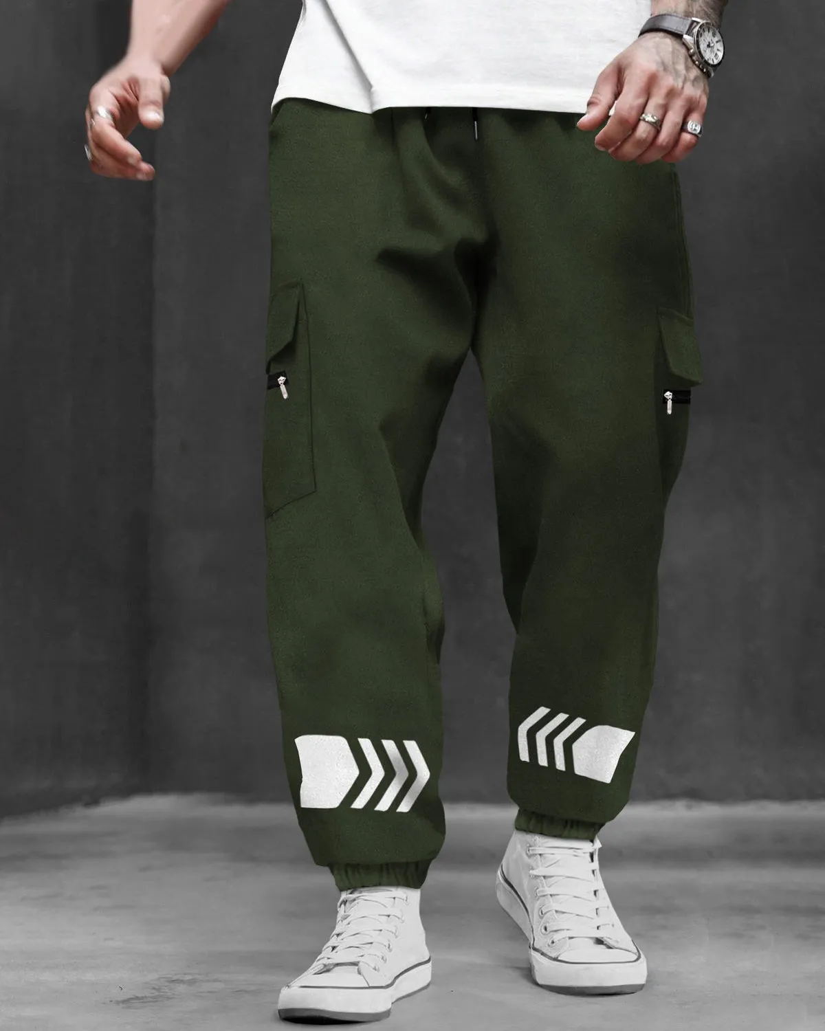 (6 Variants) Baggy Style Oversized Fit Cargo Joggers For Men