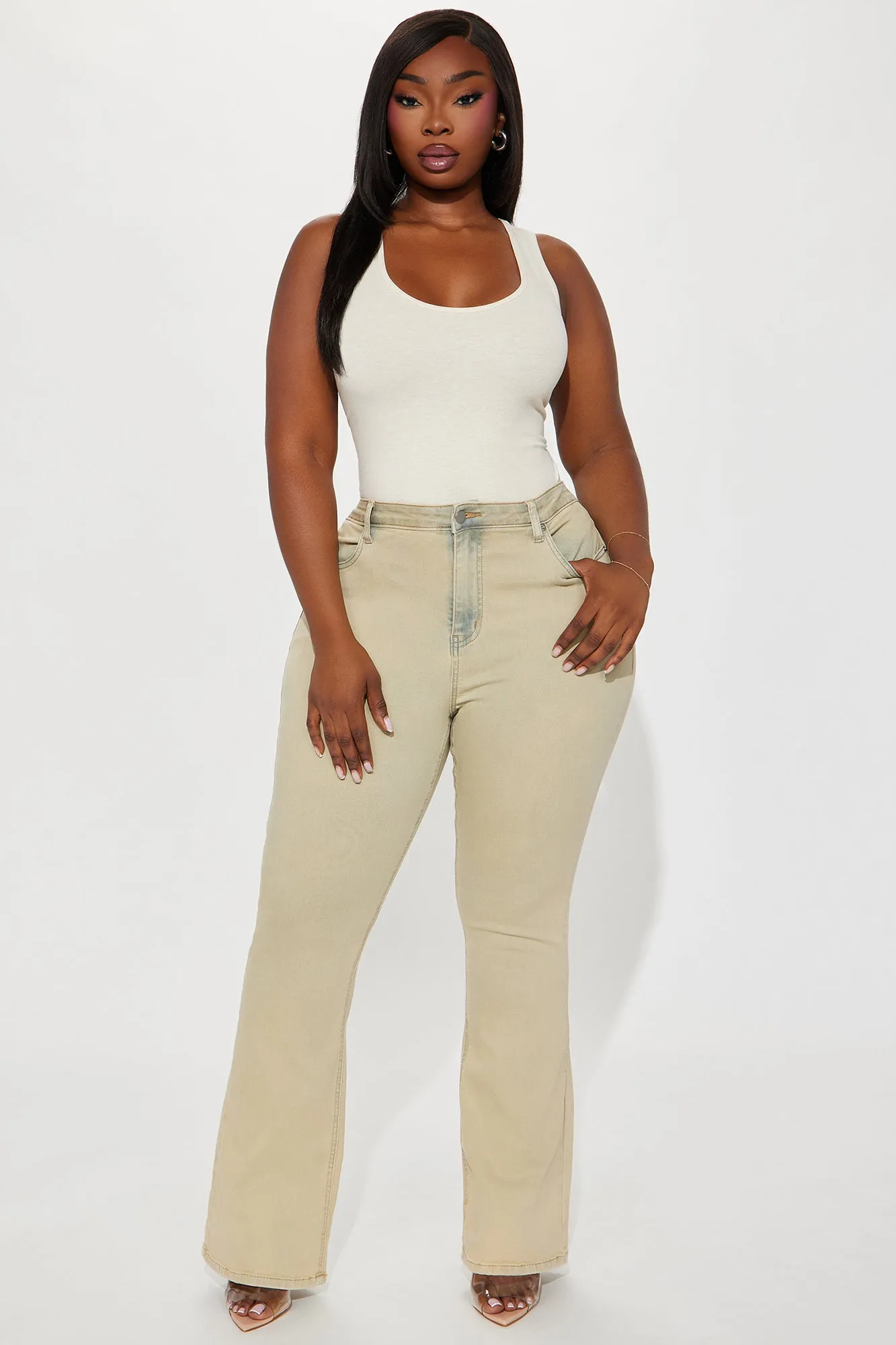 Acting Shady Stretch Bootcut Jeans - Vintage Wash