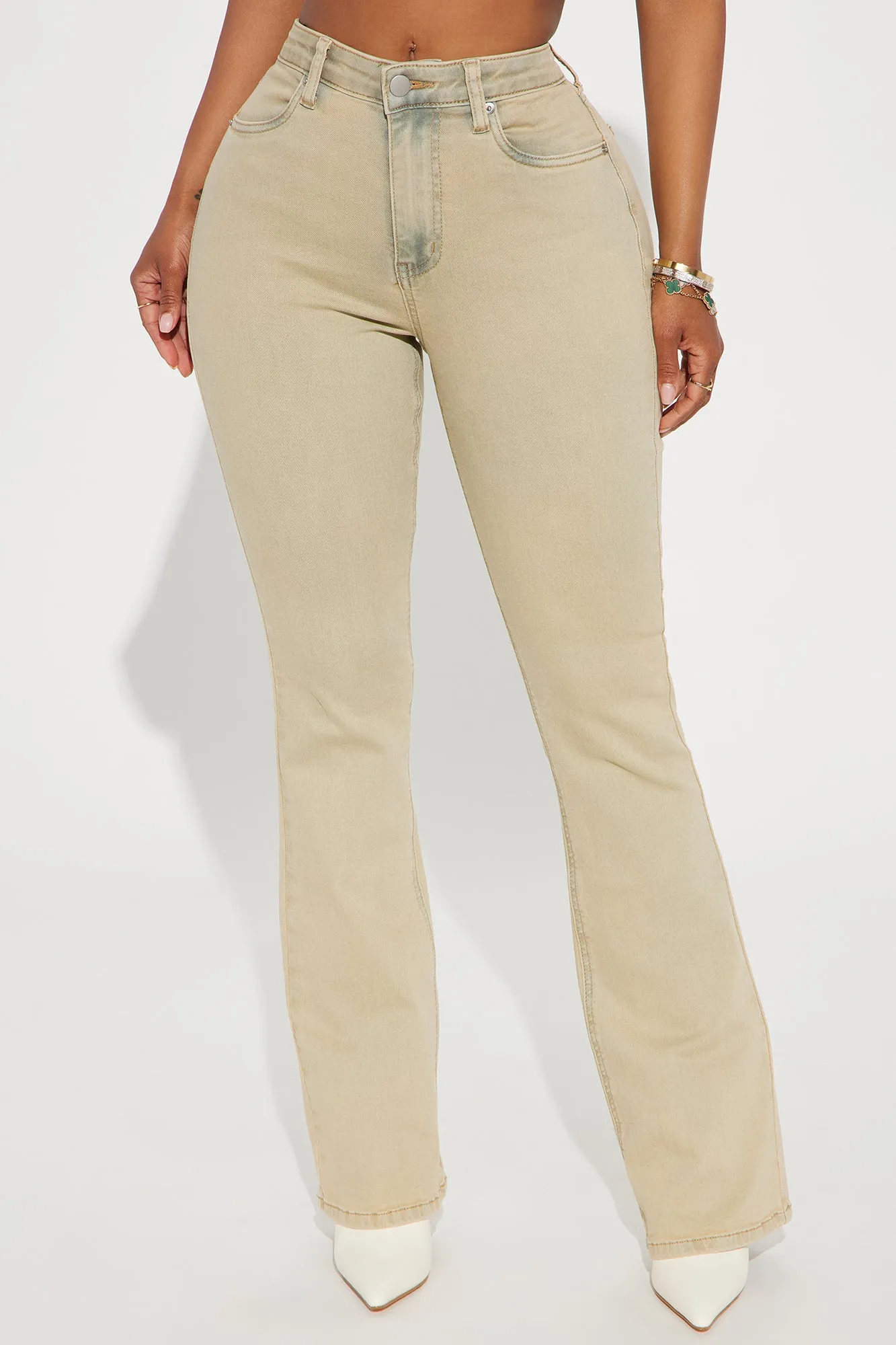Acting Shady Stretch Bootcut Jeans - Vintage Wash