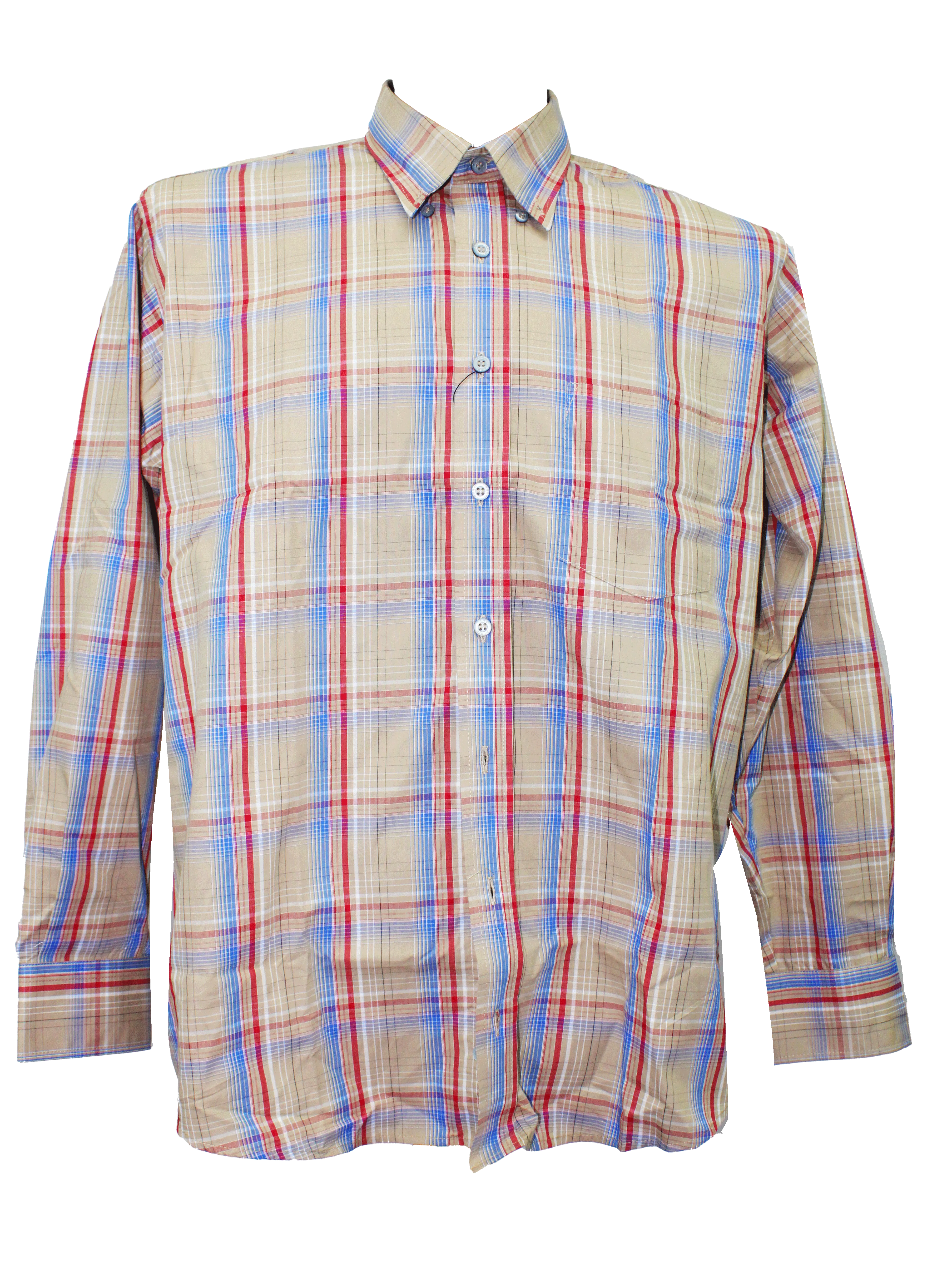 AERO Khaki Check LS Shirt