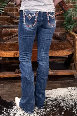 Americana Stars & Stripes Mid Rise Bootcut Jean by Miss Me