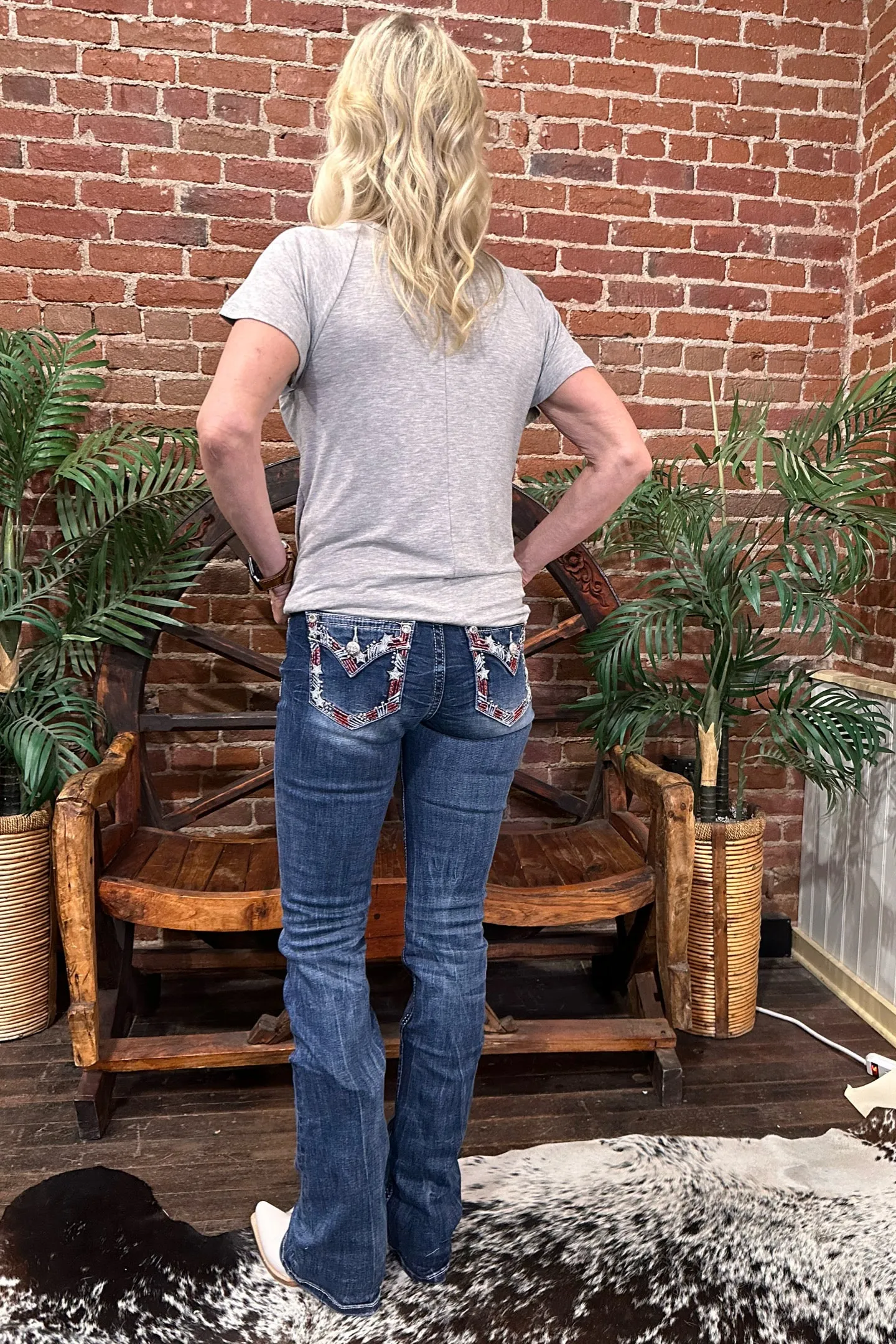 Americana Stars & Stripes Mid Rise Bootcut Jean by Miss Me