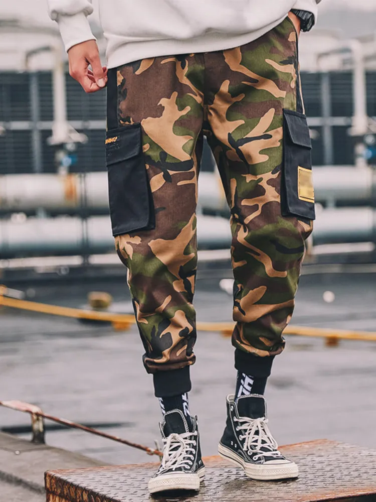 Army Camouflage Jogger Cargo Style Men Pants