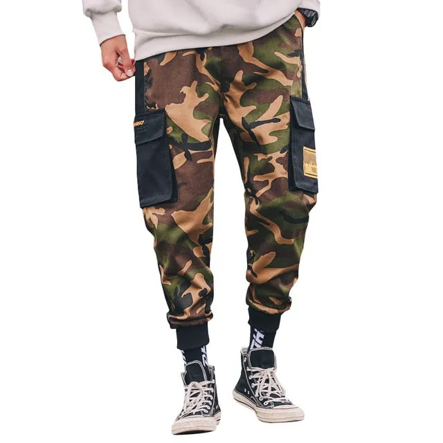 Army Camouflage Jogger Cargo Style Men Pants
