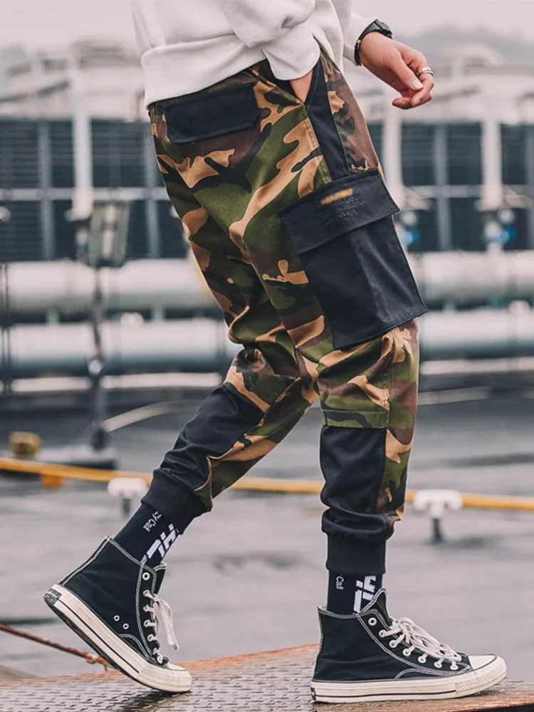 Army Camouflage Jogger Cargo Style Men Pants