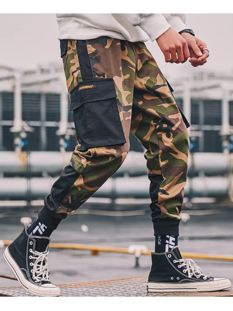Army Camouflage Jogger Cargo Style Men Pants