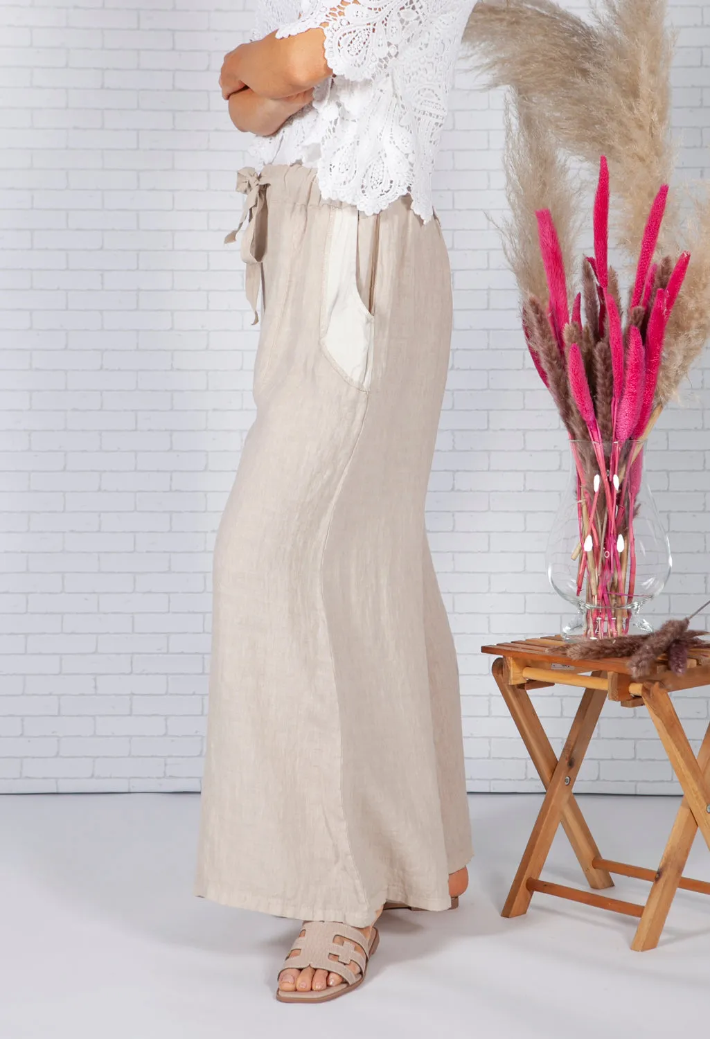 Beige Linen trousers