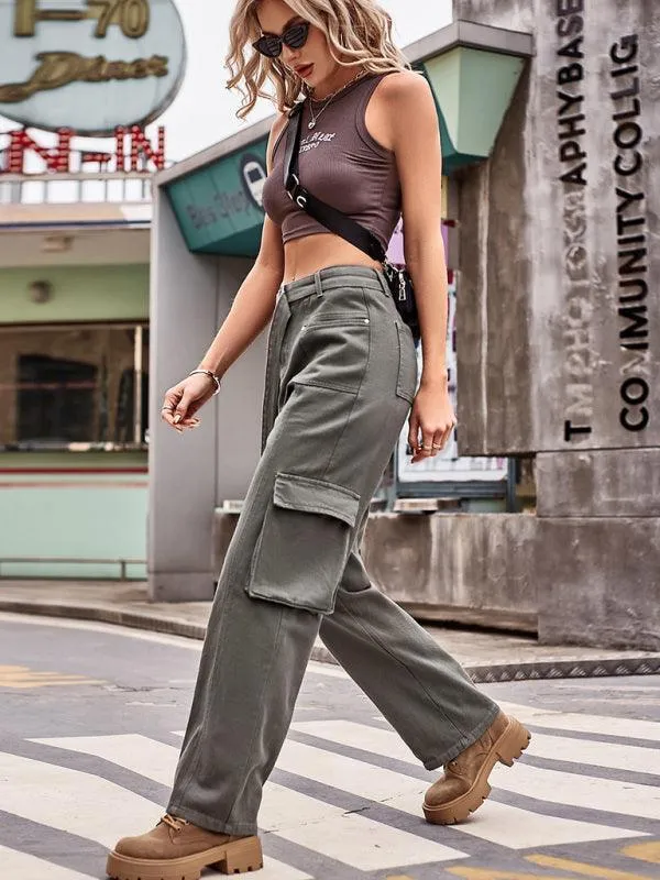 Belted Women Cargo Pants