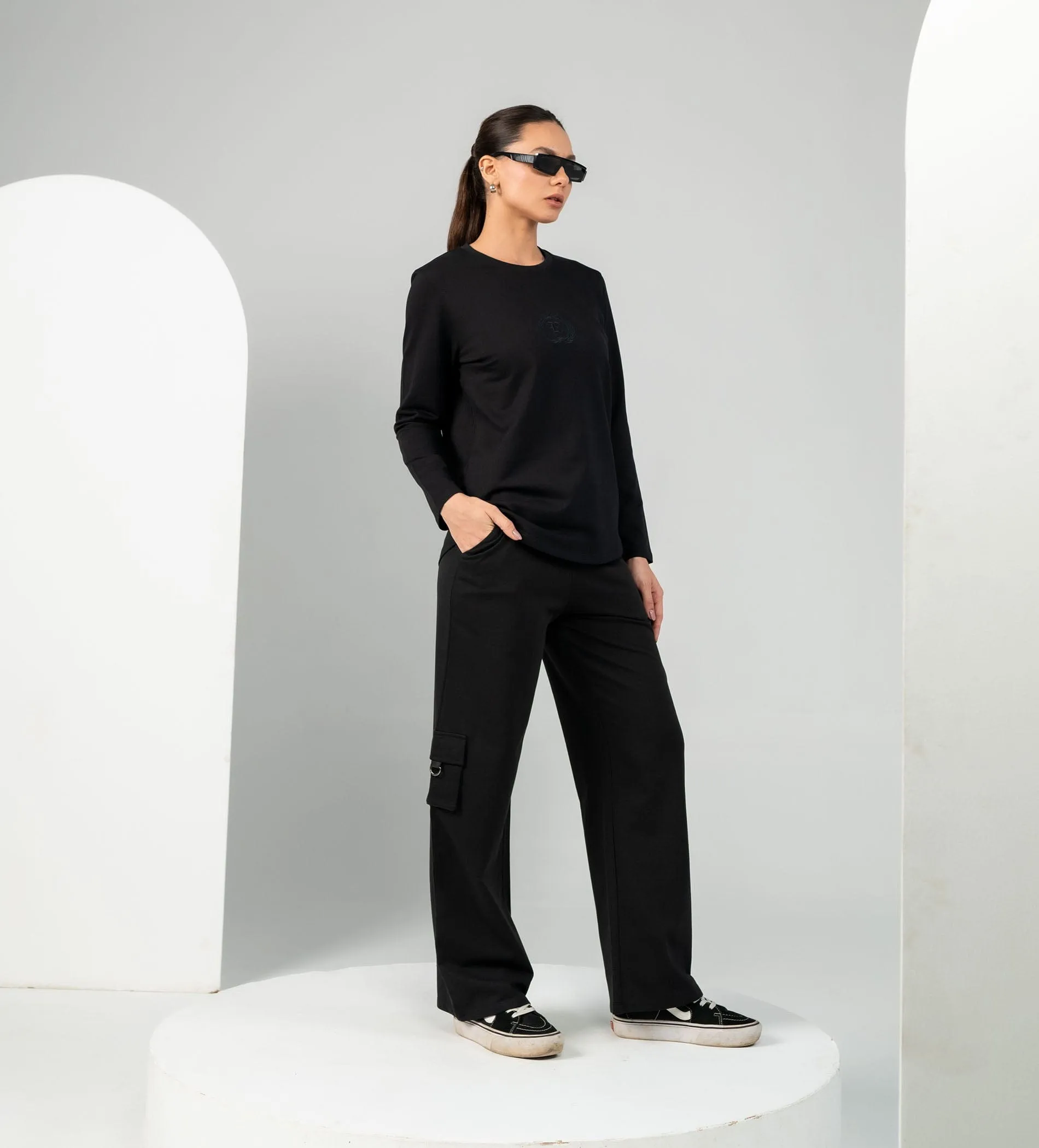 Black Essential Gear Cargo Pants