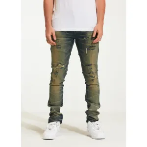 Crysp Denim Atlantic Blue Sand Ripped Jeans (CRYH22-204)
