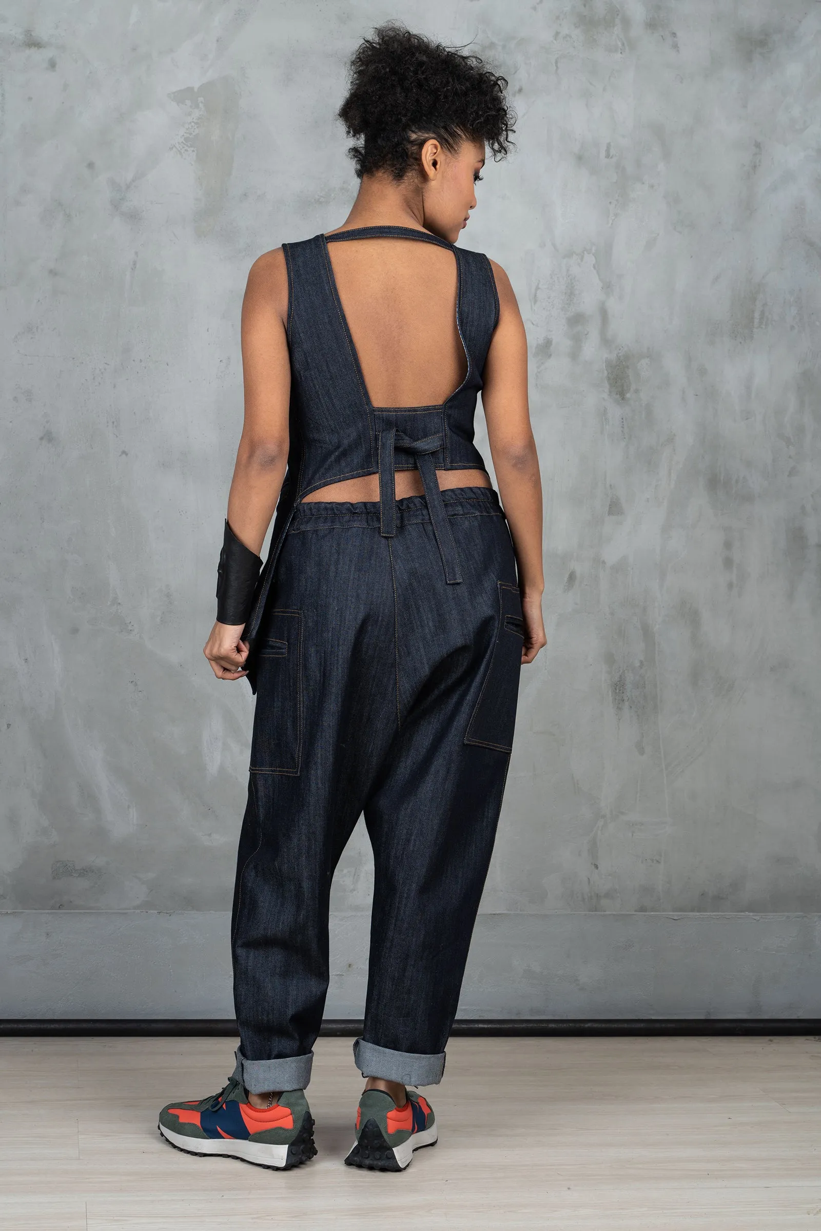 Denim Baggy Harem Pants