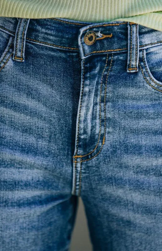 Effortless Style Washed Out Denim Jeans