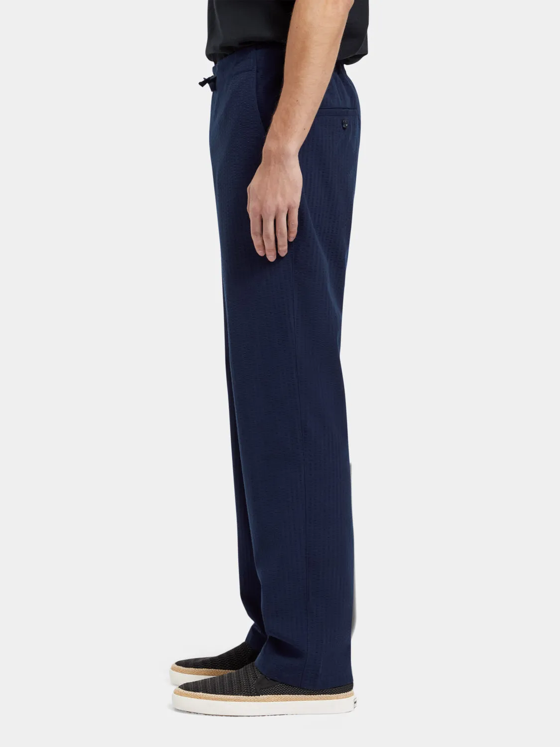 Finch tapered-fit seersucker jogger pants