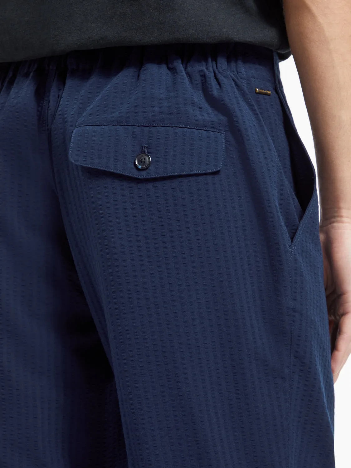 Finch tapered-fit seersucker jogger pants