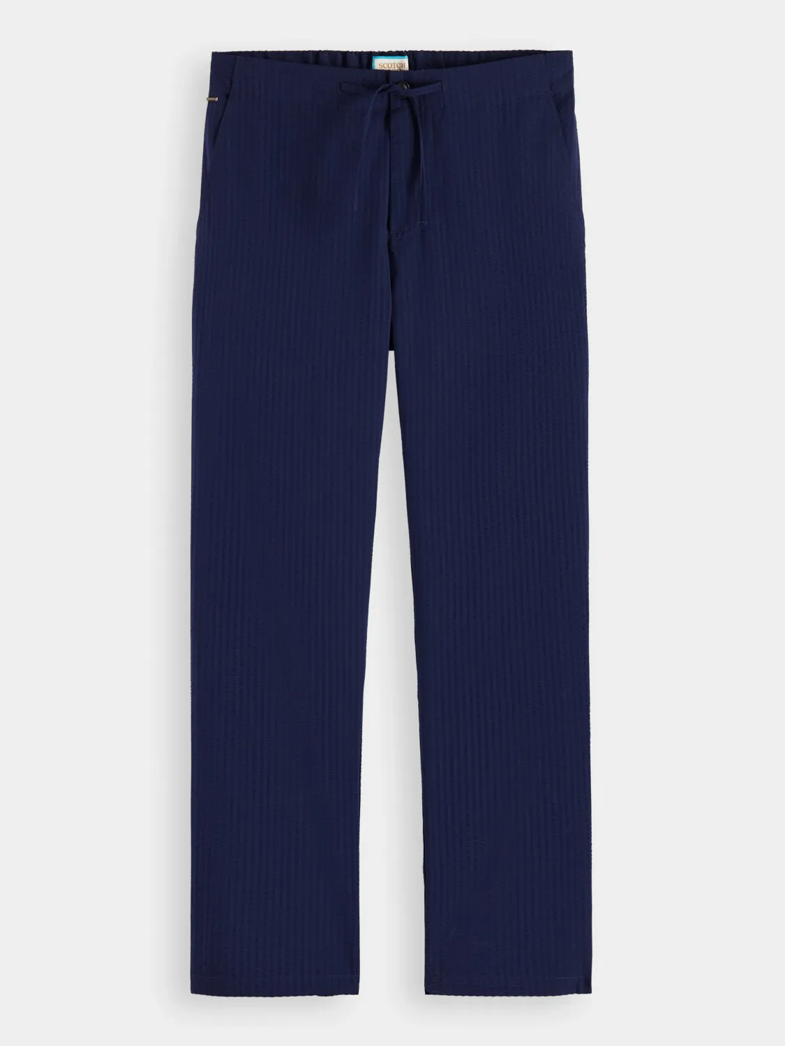 Finch tapered-fit seersucker jogger pants