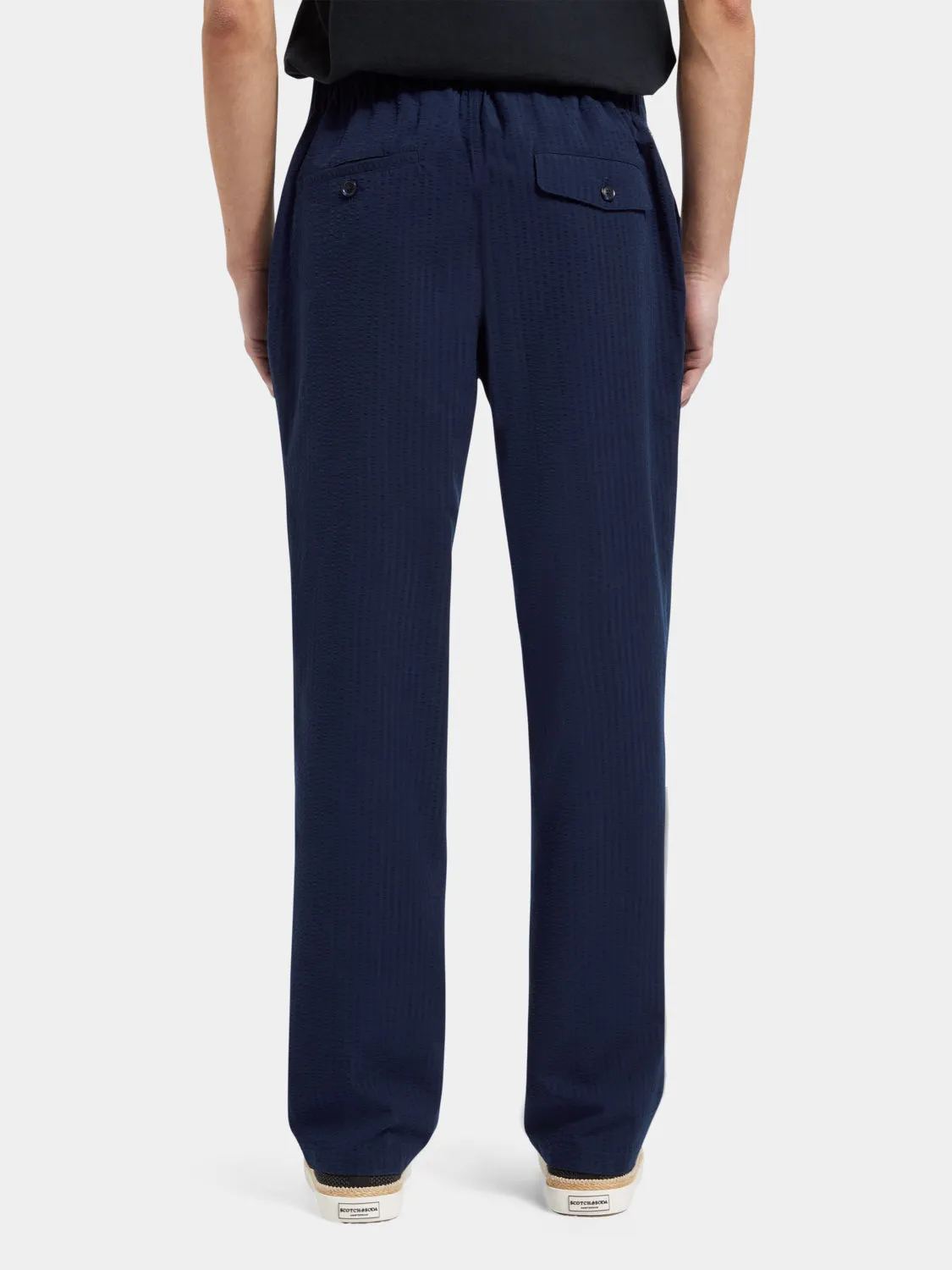 Finch tapered-fit seersucker jogger pants