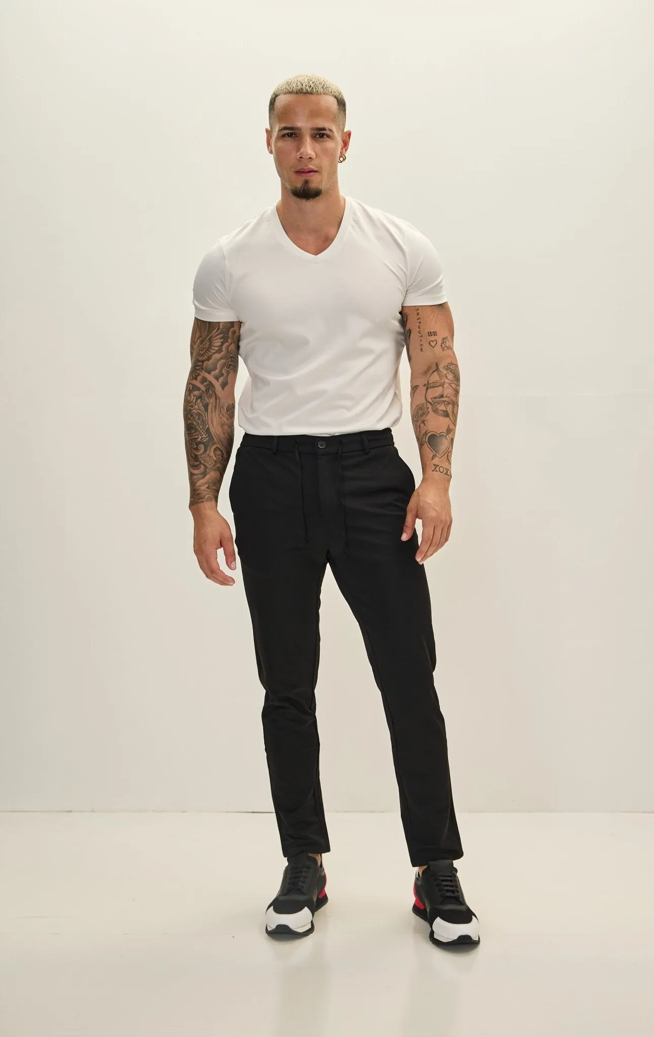 Fitted Casual Everyday Pants - Black