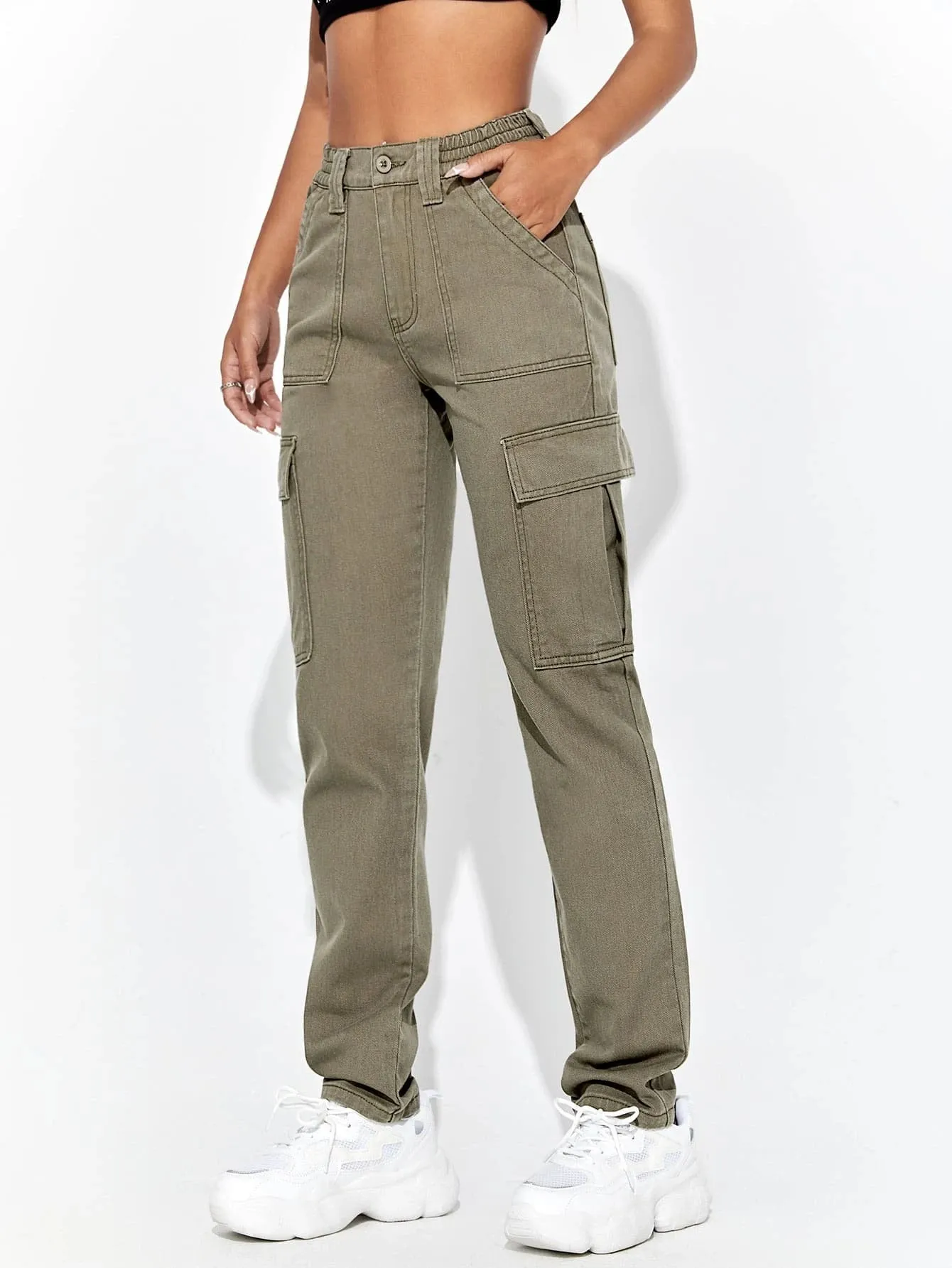 Flap Pocket Regular Fit Cargo Jean