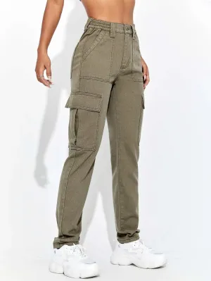 Flap Pocket Regular Fit Cargo Jean