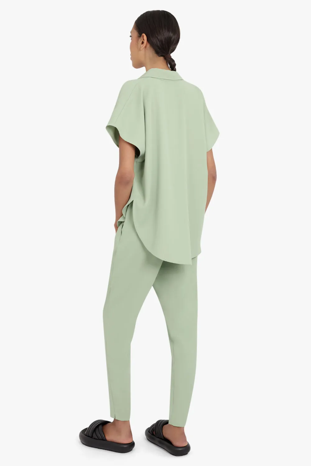 FLUID RELAXED SLIM LEG PANTS SAGE