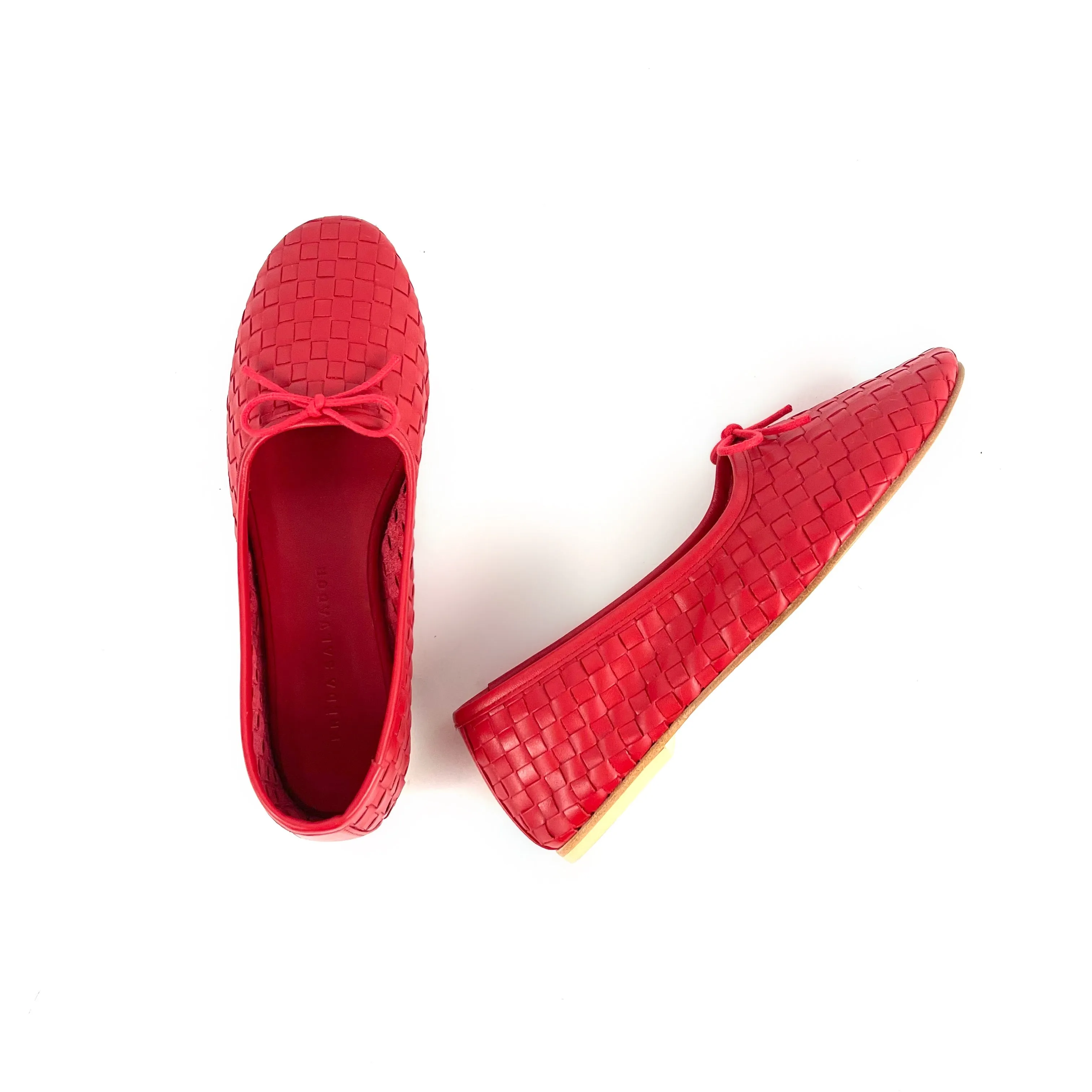 Freda Salvador - Roma Round Toe Ballet Flat (Red)