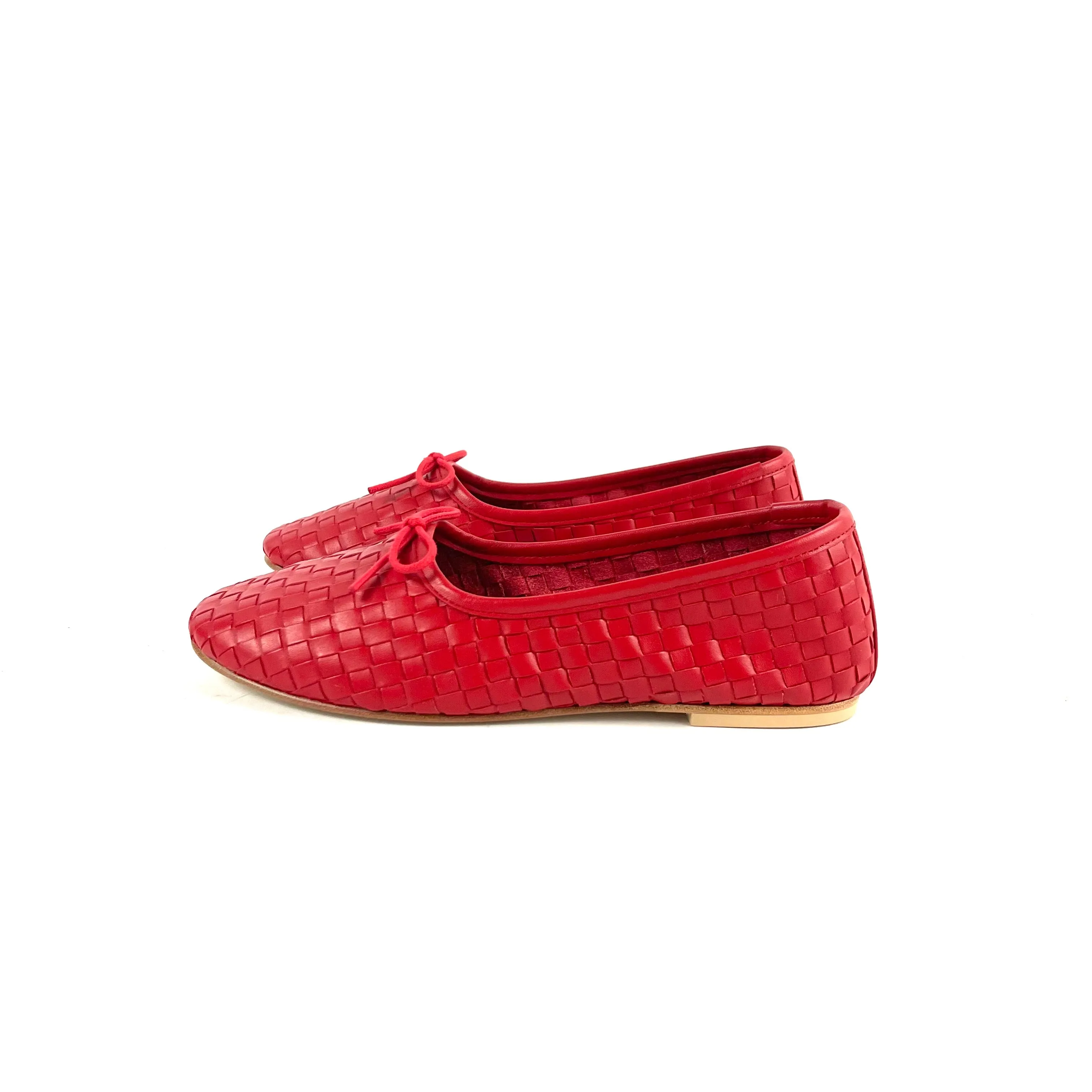 Freda Salvador - Roma Round Toe Ballet Flat (Red)
