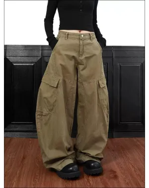 Functional Pocket Wide Cargo Pants