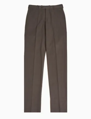Grey Brown Cotton Comfort Trousers