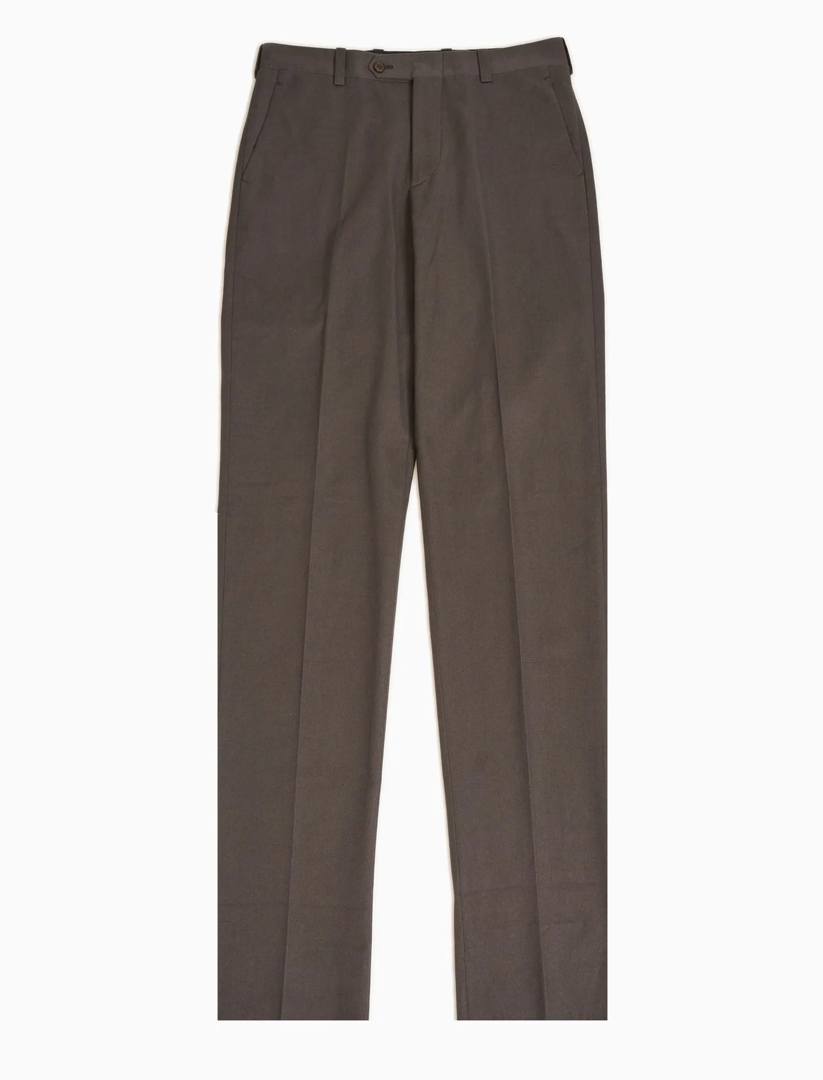 Grey Brown Cotton Comfort Trousers