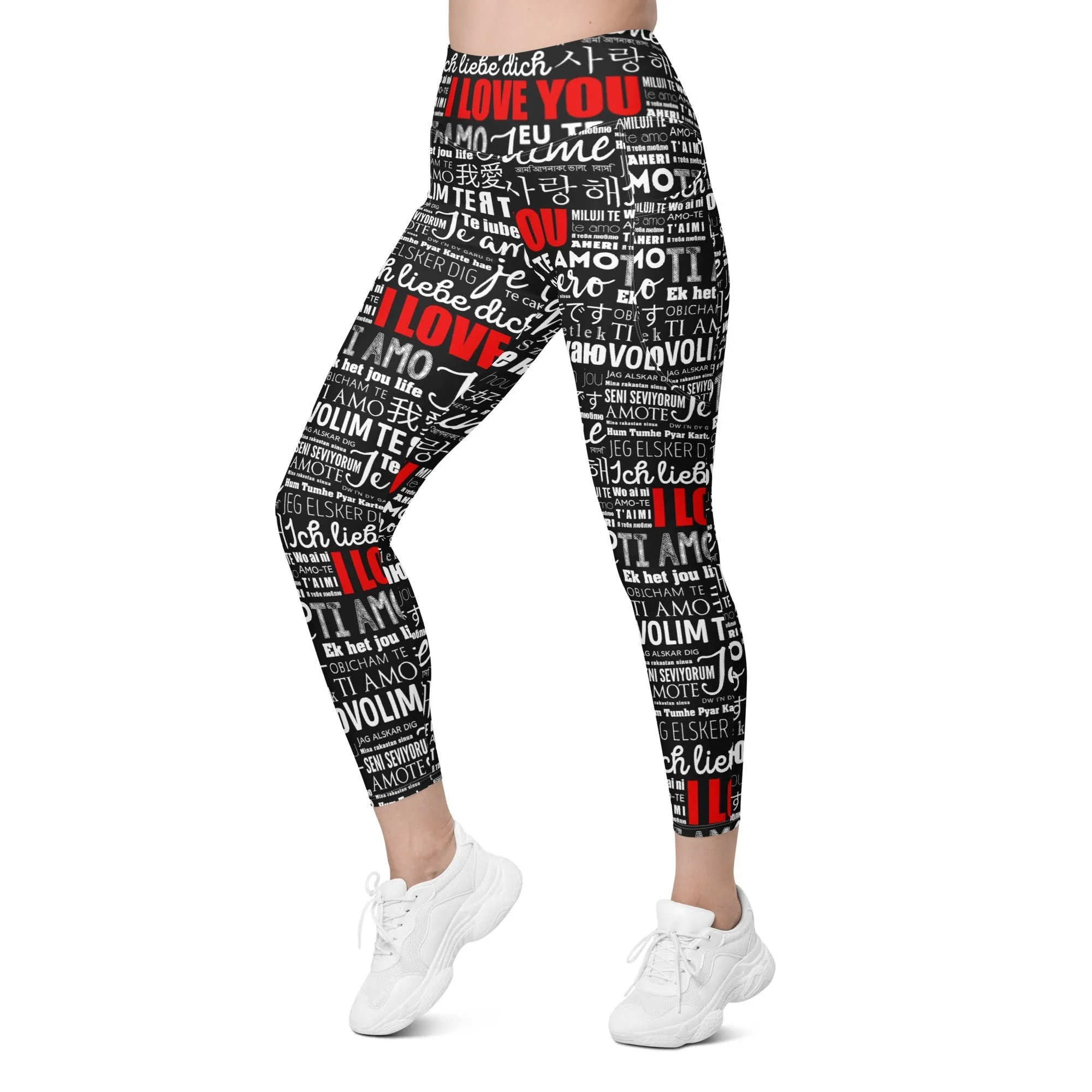 I Love You Leggings With Pockets