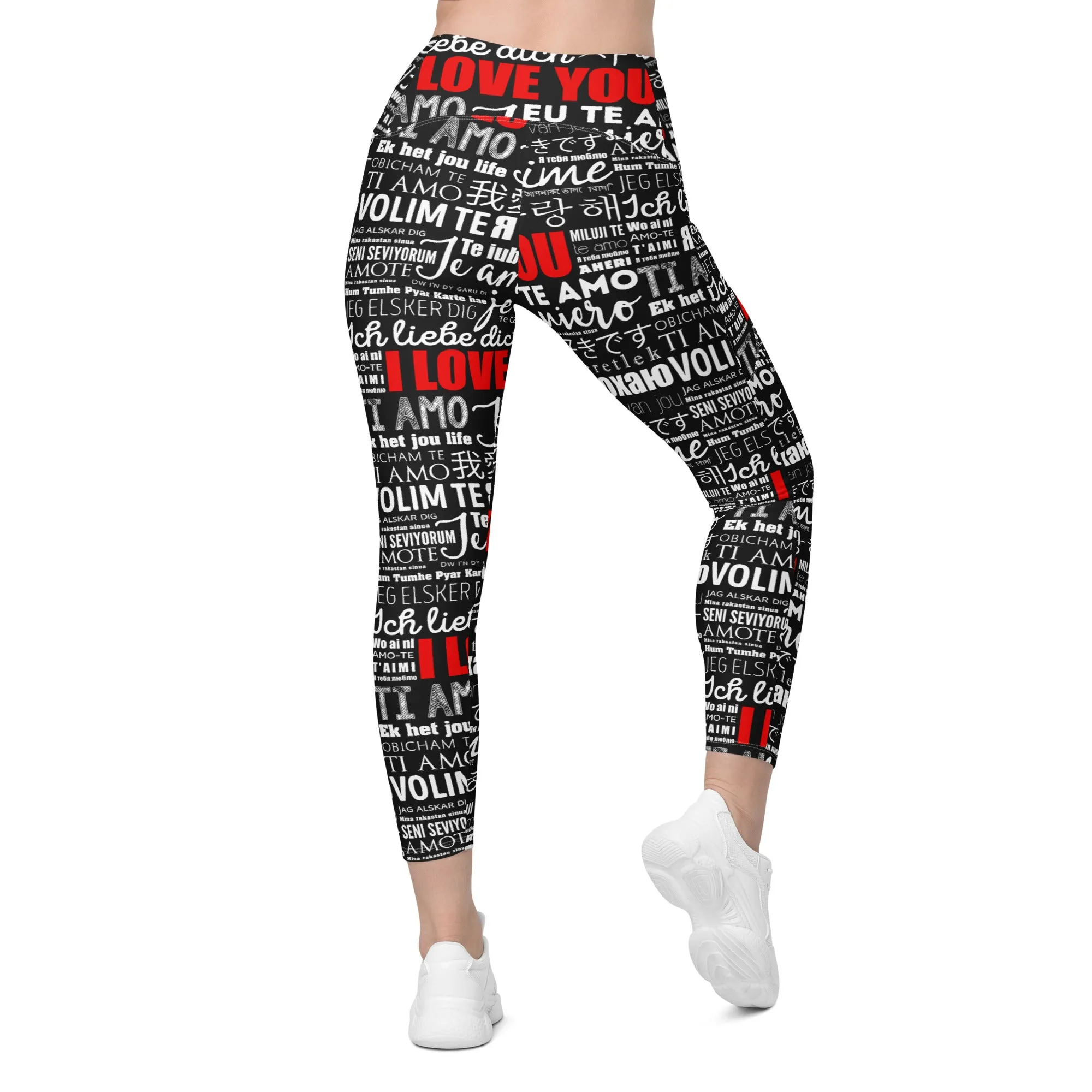 I Love You Leggings With Pockets