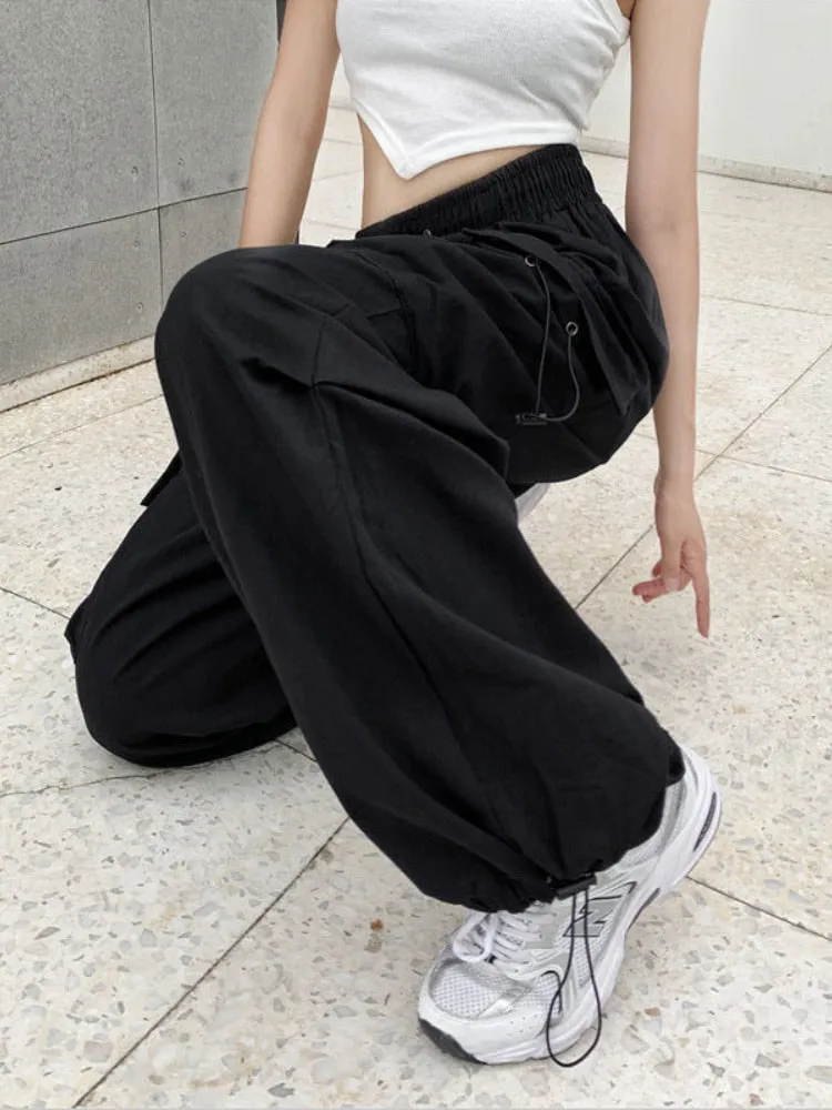 Korean Style Gorpcore Aesthetic Drawstring Cargo Pants