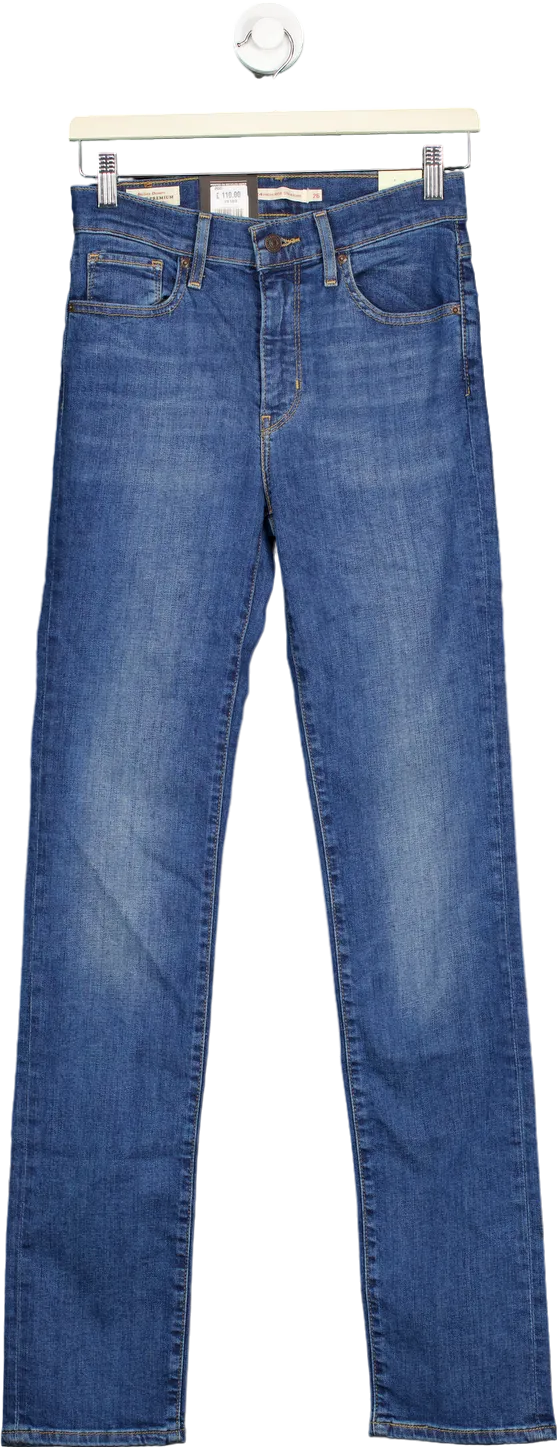 Levi's Blue 724 High Rise Slim Straight Jeans Size W26
