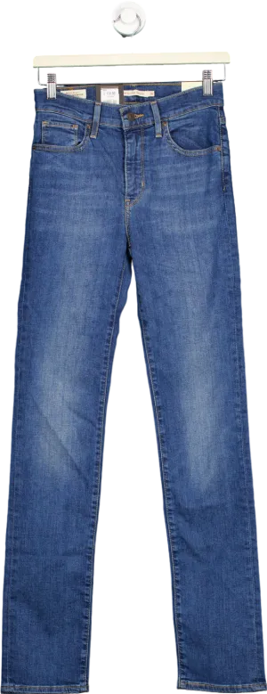 Levi's Blue 724 High Rise Slim Straight Jeans Size W26