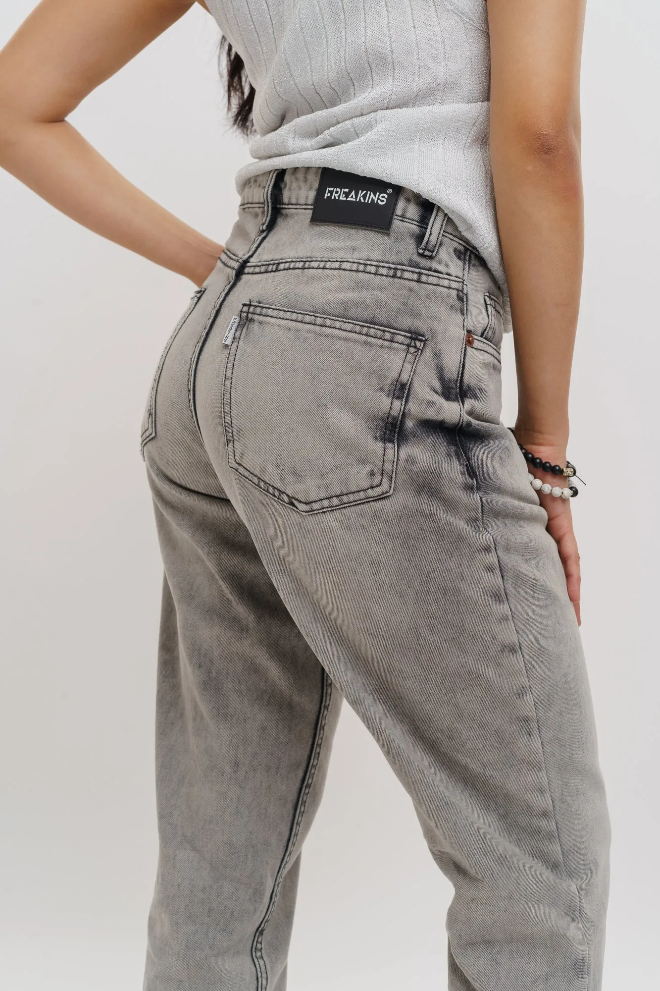 Light Charcoal Mom Jeans