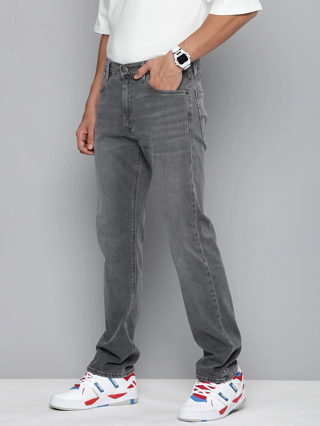 Men's 513 Grey Slim Straight Fit Jeans
