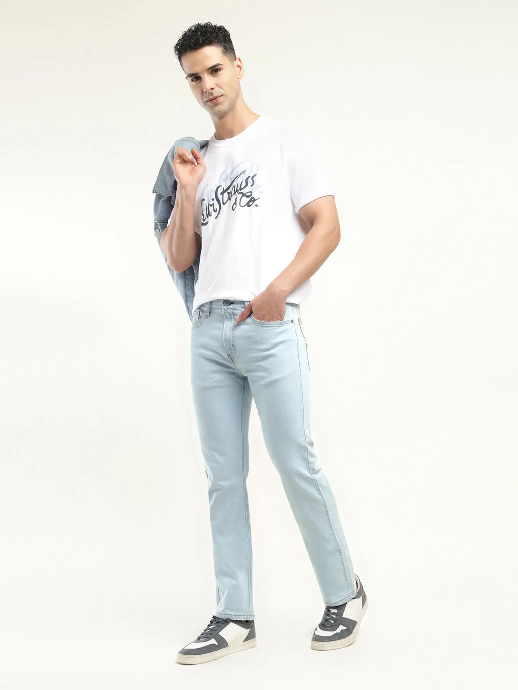 Men's 513 Slim Straight Fit Light Indigo Jeans