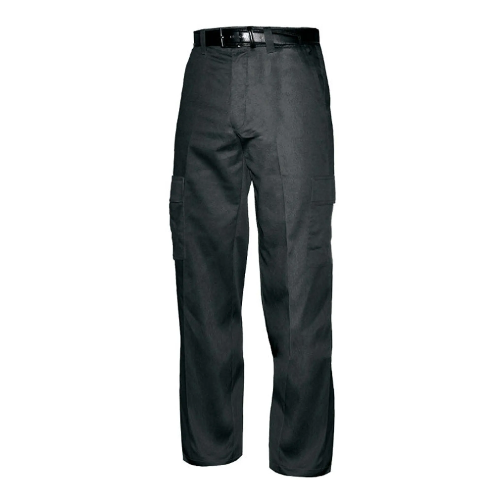 Nats Men’s Cargo Work Pants, Stain and Water Repellent, Low Rise, Flexible 63% Polyester, Cargo and Back Flap Pockets, Brass Zipper | Sizes 28-46