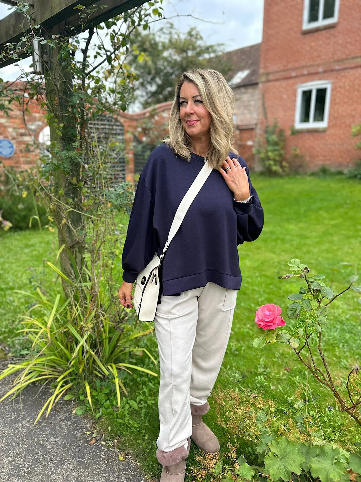 Navy Soft Comfort Sweatshirt Esme