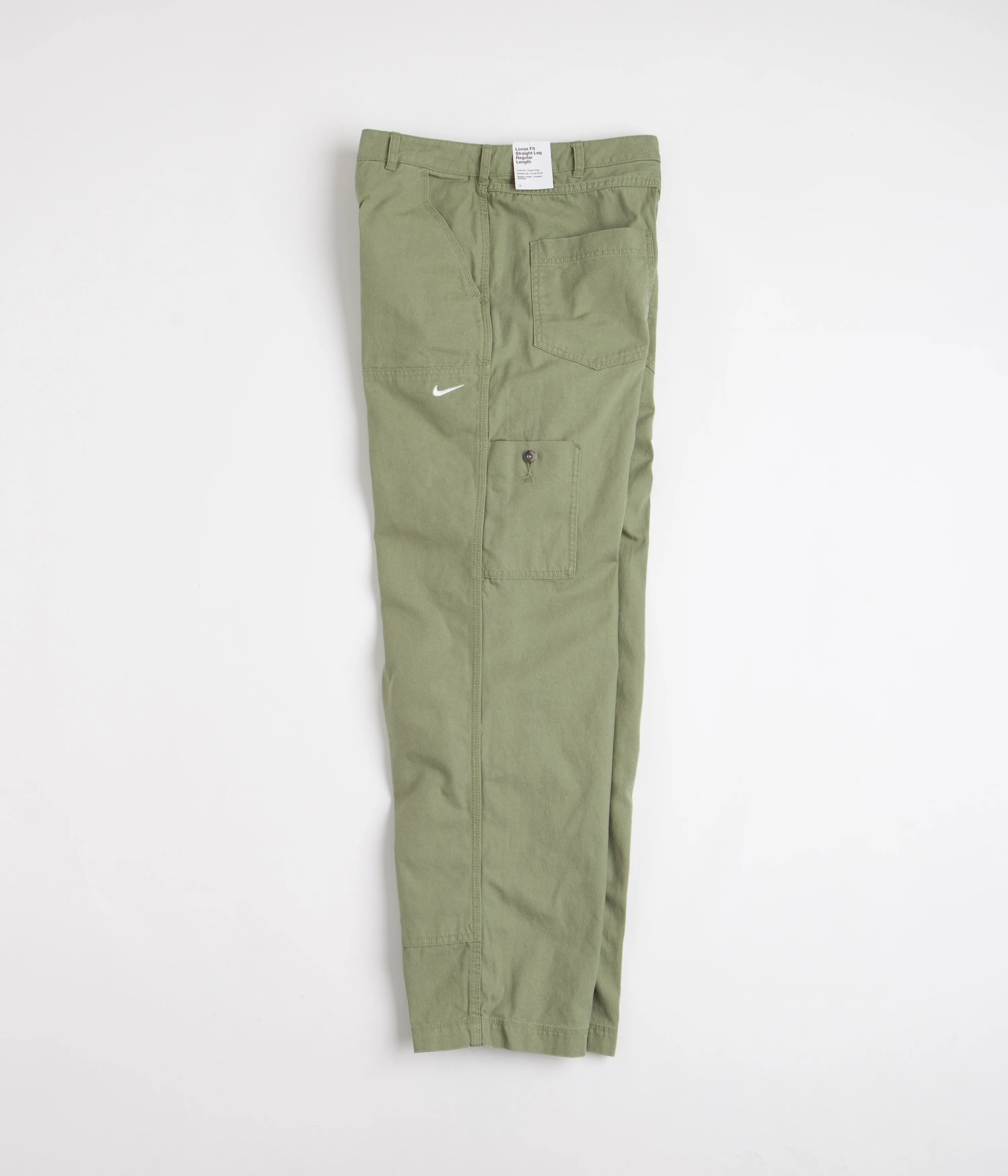 Nike Double Panel Unlined Pants - Oil Green / White