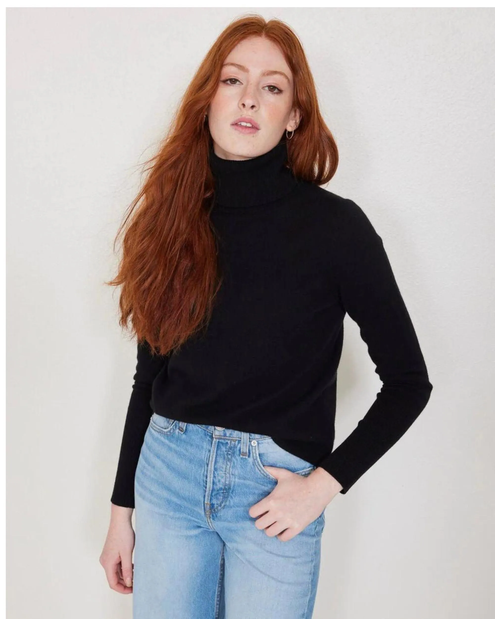 Not Monday Hayden Cashmere Turtleneck Black