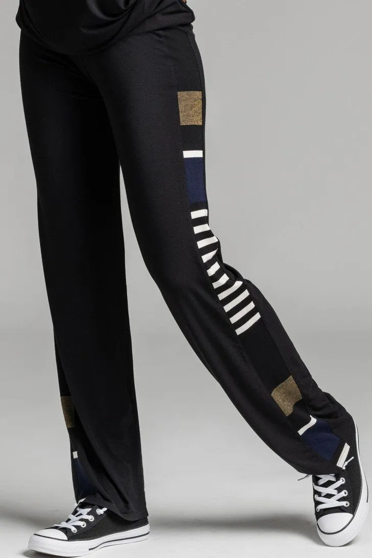 Paula Ryan Relaxed Side Stripe Lounge Pant - Cashmere Modal