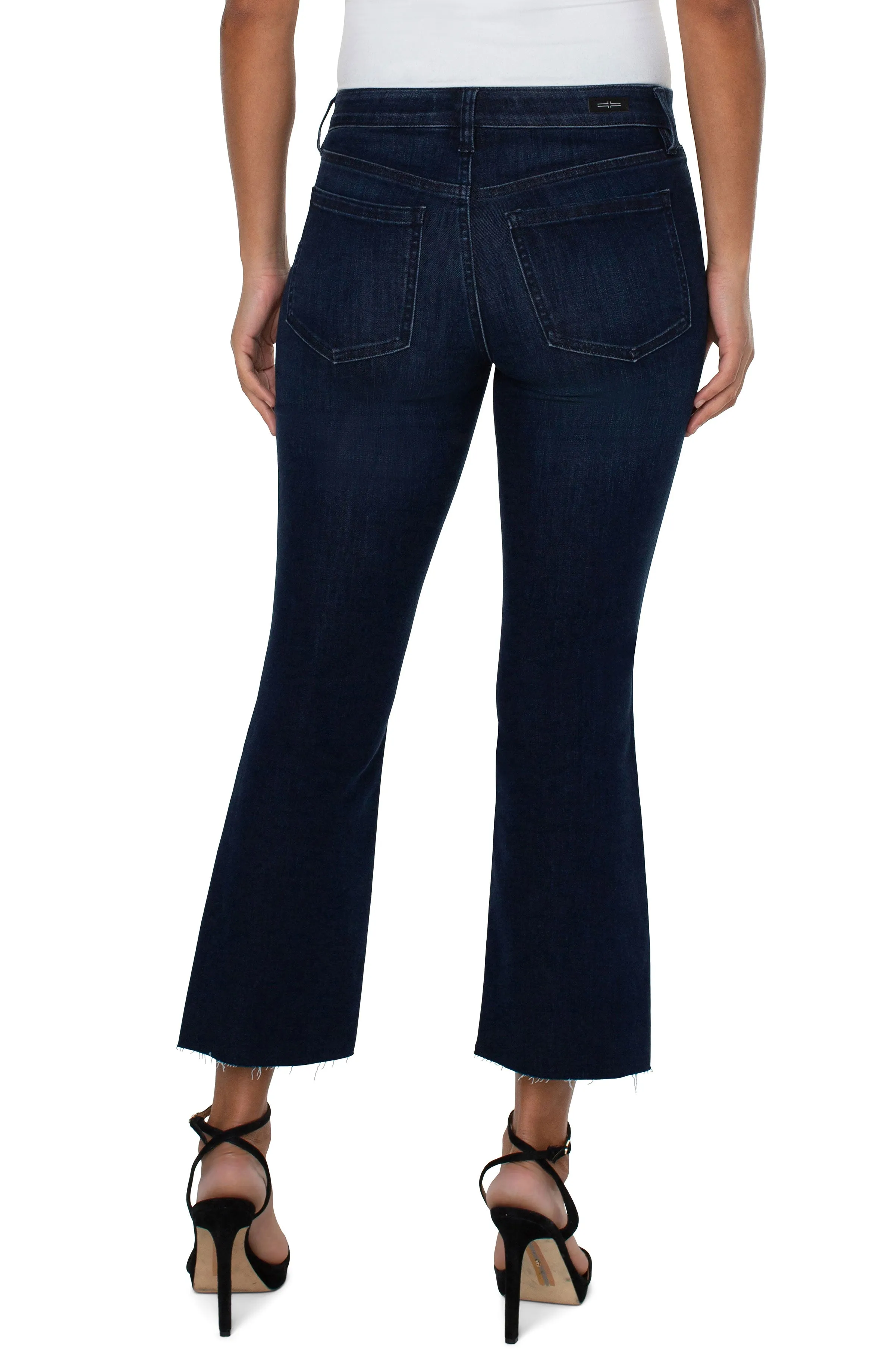 PETITE HANNAH CROP FLARE WITH CUT HEM