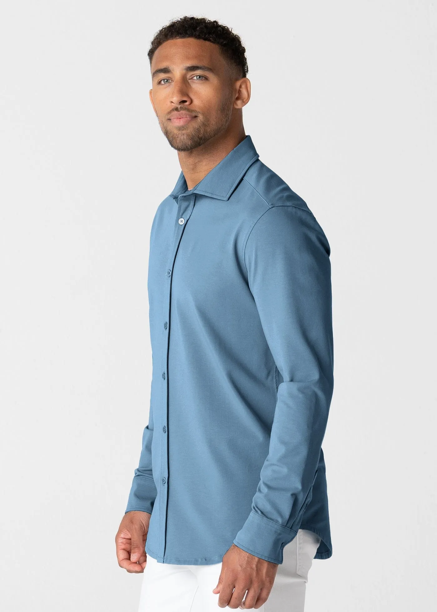 Polished Shirt | Medium Blue