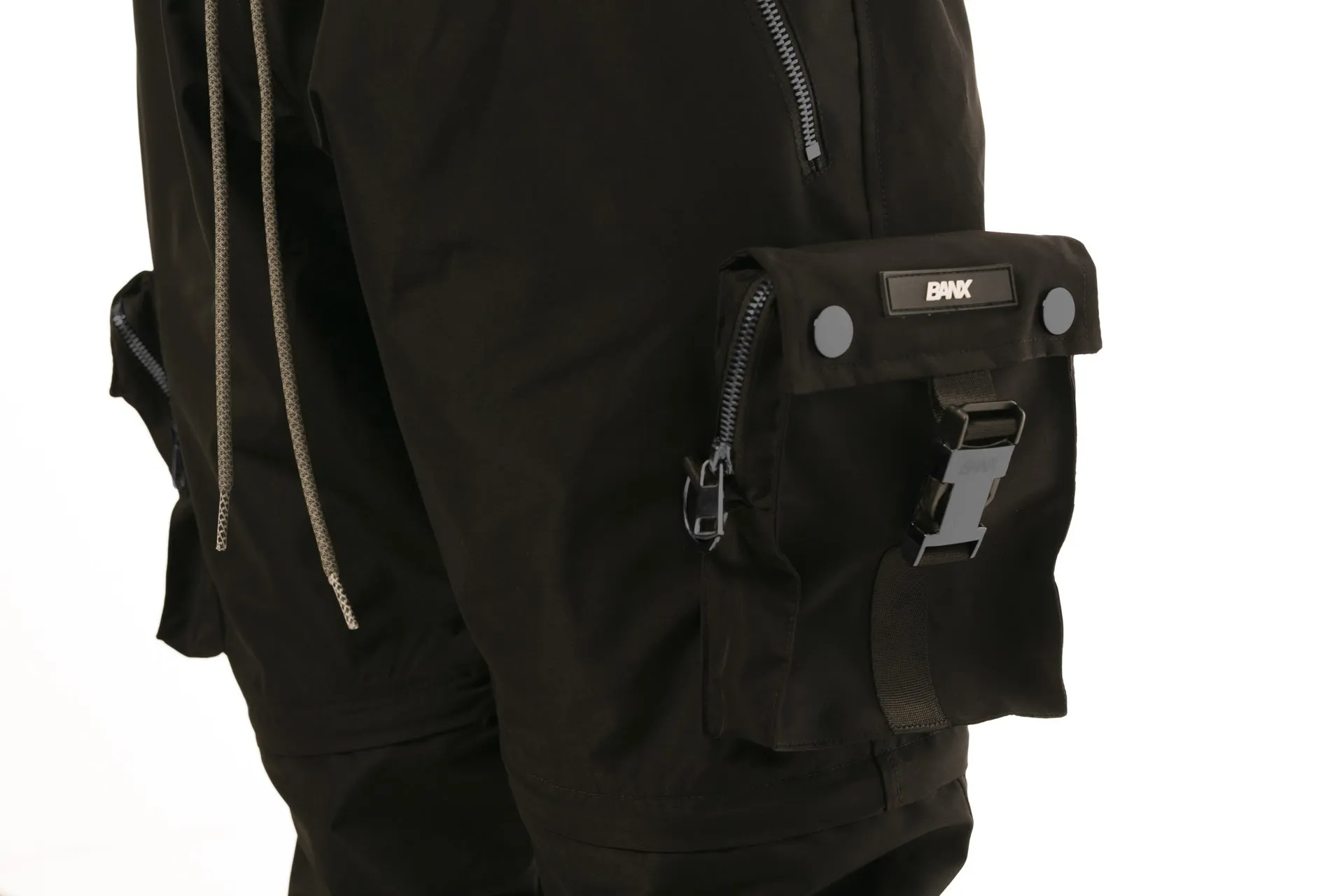 R-S UTILITY CARGO PANTS/SHORTS - BLACK