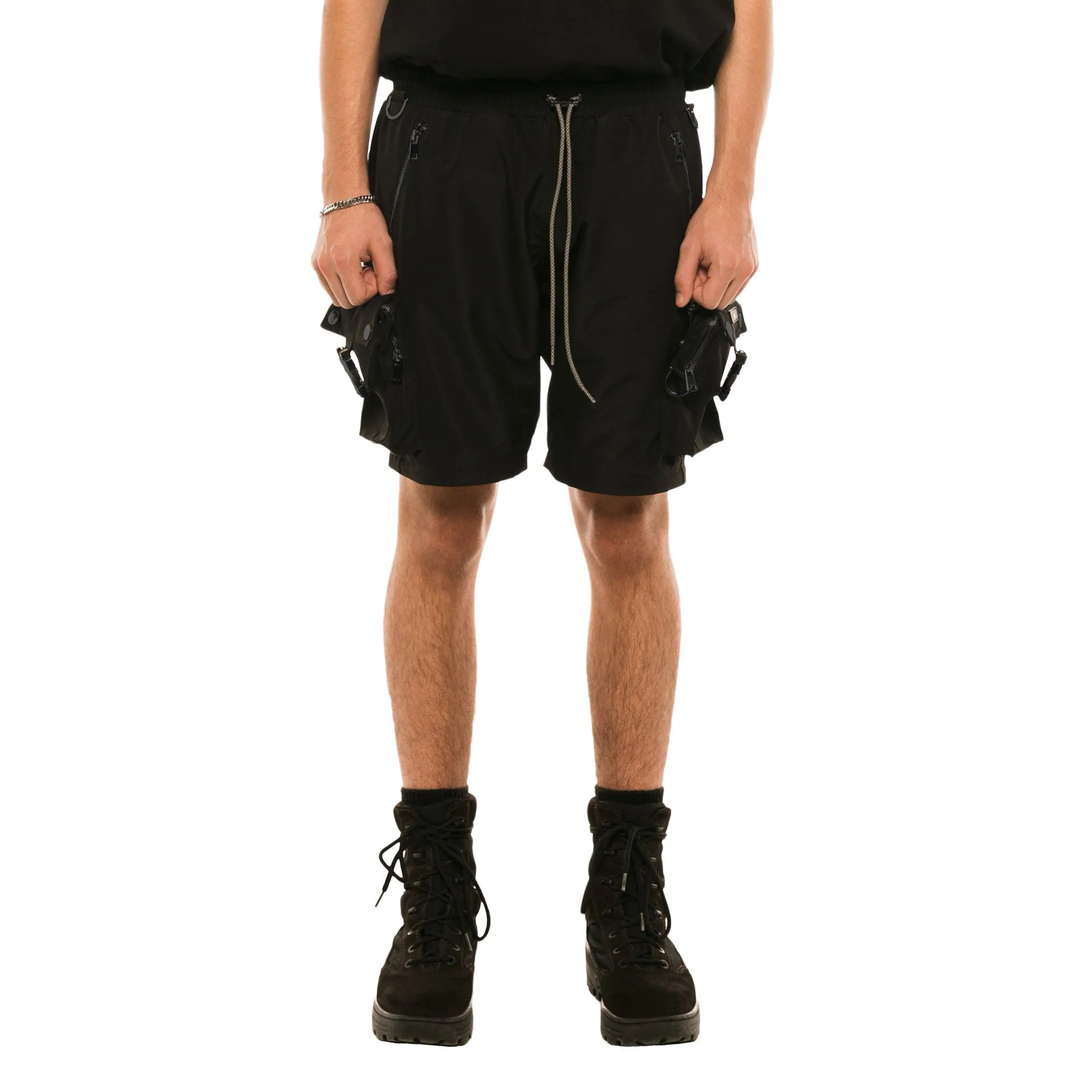 R-S UTILITY CARGO PANTS/SHORTS - BLACK