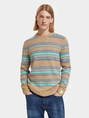 Regular-fit wool striped sweater