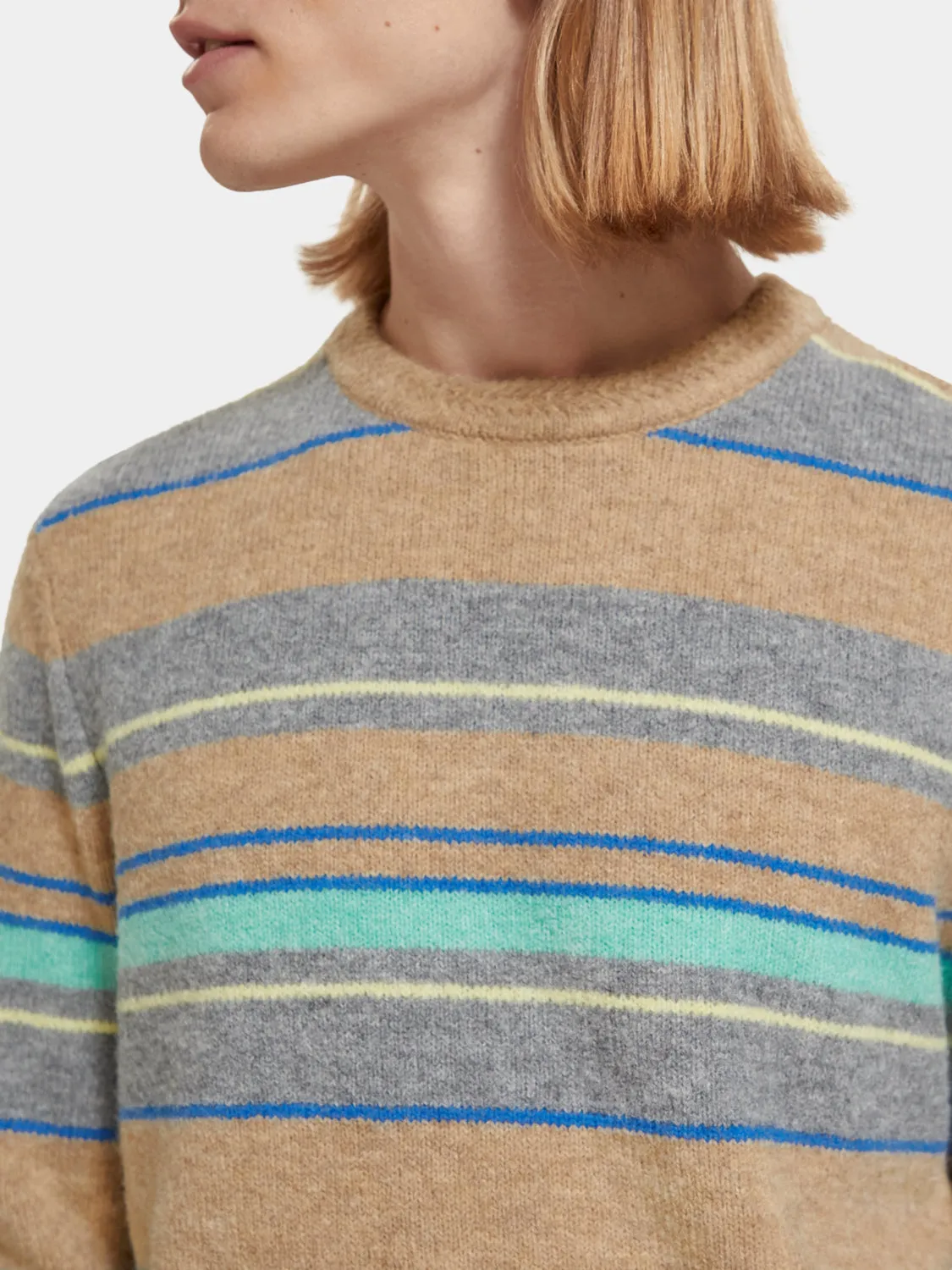 Regular-fit wool striped sweater