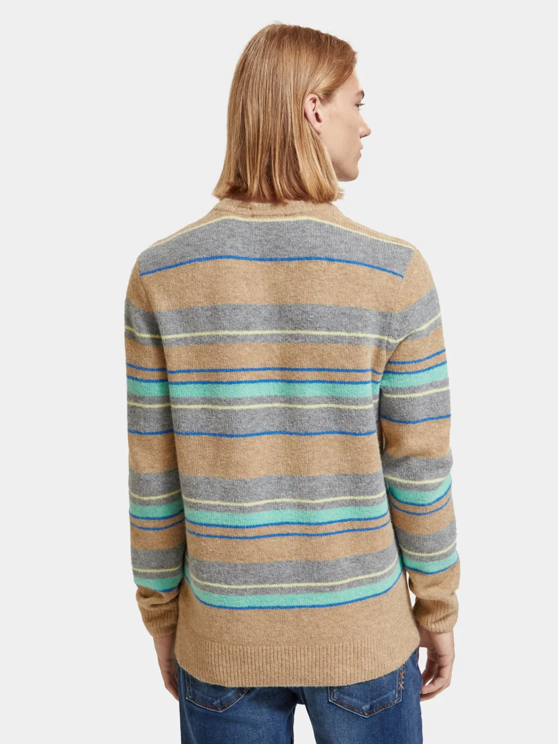 Regular-fit wool striped sweater